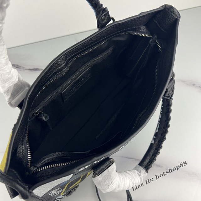 Balenciaga專櫃爆款塗鴉機車包 巴黎世家手提單肩背款大號塗鴉包 fyj1169